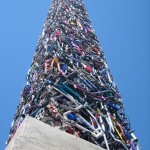 California Artists Build Obelisk Out of Bicycles.