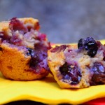 Blueberry Orange Spelt mini muffins.