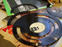Creating music samples with vinyl records.
